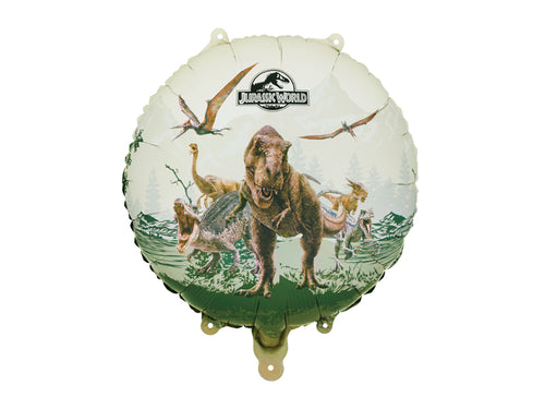 Folija balons Apaļš Jurassic World, 35x35 cm, dažādas krāsas (Foil balloon round Jurassic World, mix)