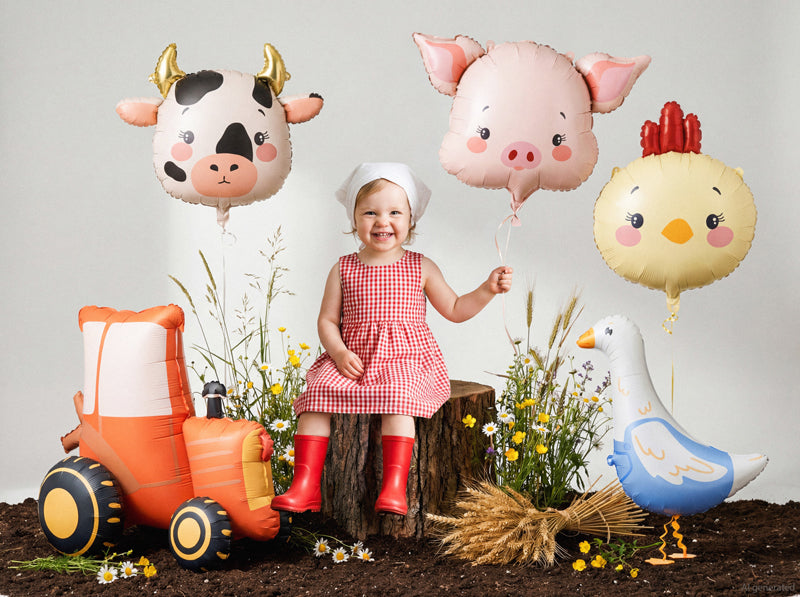 Folija balons Cūka, 61x36 cm, dažādas krāsas (Foil balloon Pig, mix)