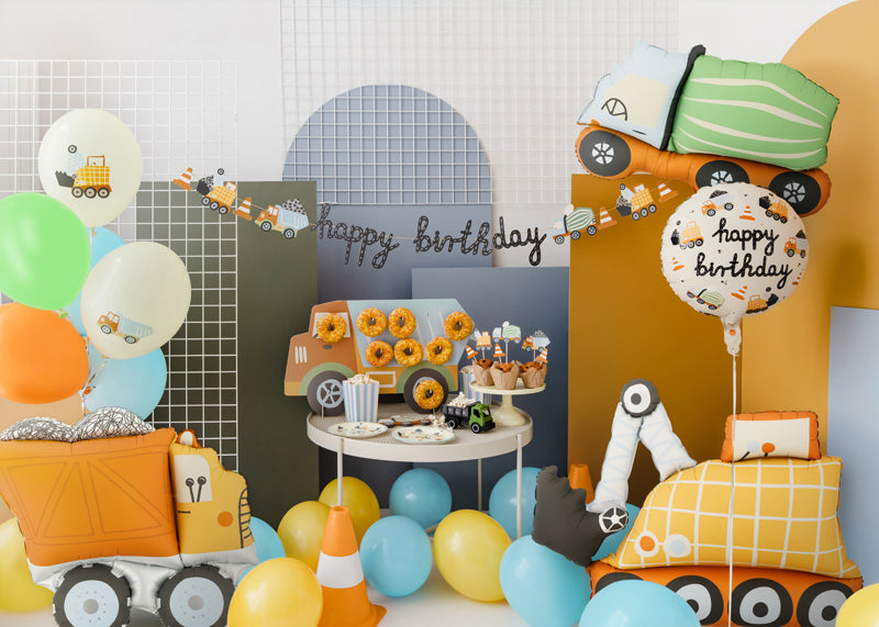 Folija balons Concrete Mixer, 81x48 cm, dažādas krāsas (Foil balloon Concrete Mixer, mix)