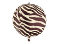Folija balons Zebra Stripes Bumba, 75 cm, dažādas krāsas (Foil balloon Zebra Stripes Ball, mix)