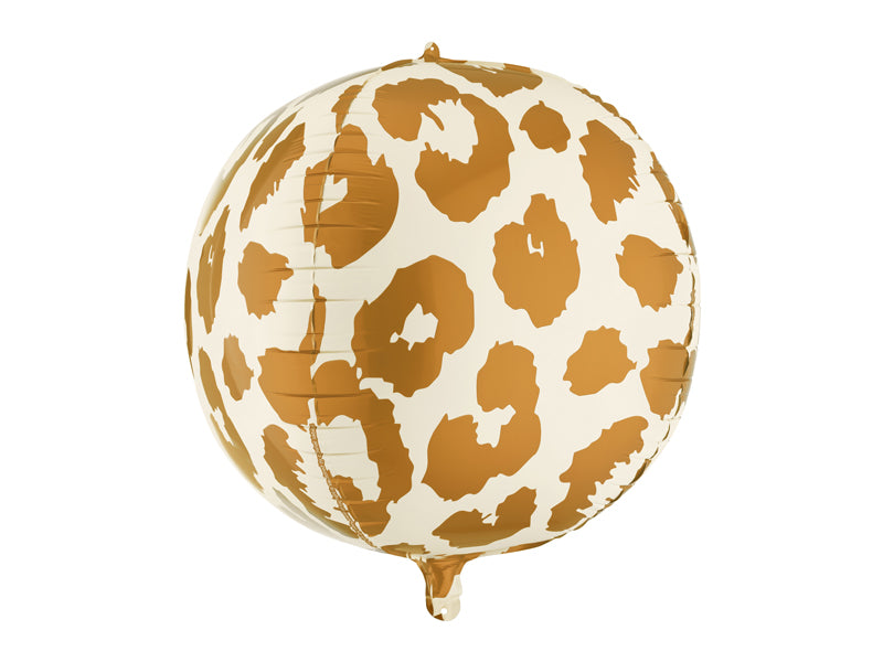Folija balons Cheetah Spots Bumba, 75 cm, dažādas krāsas (Foil balloon Cheetah Spots Ball, mix)
