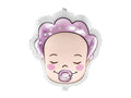 Folija balons Baby - Girl, 40x45cm, dažādas krāsas (Foil balloon Baby - Girl, mix)