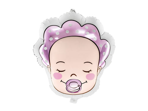 Folija balons Baby - Girl, 40x45cm, dažādas krāsas (Foil balloon Baby - Girl, mix)