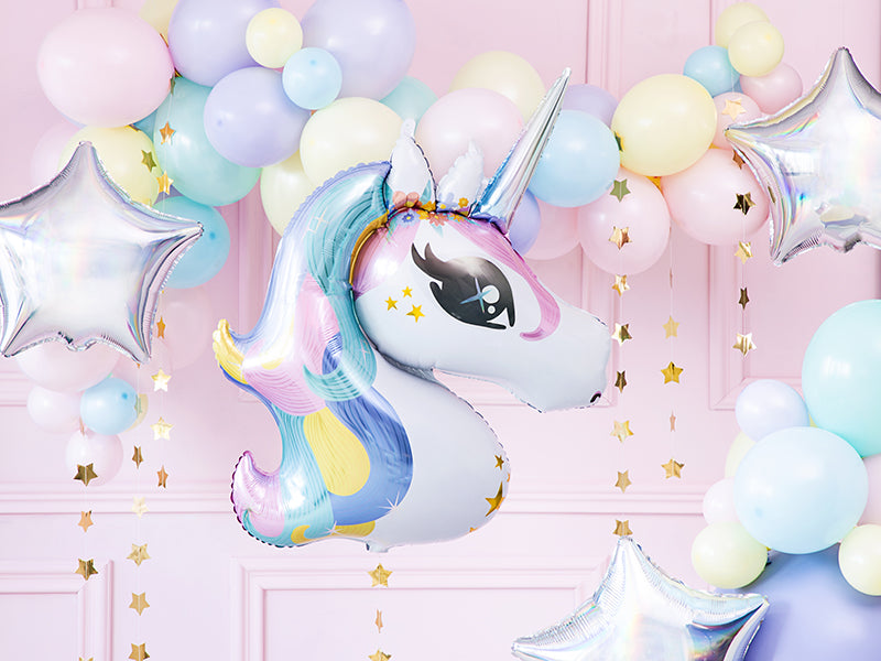 Folija balons Vienradzis, 73x90cm, dažādas krāsas (Foil balloon Unicorn, mix)