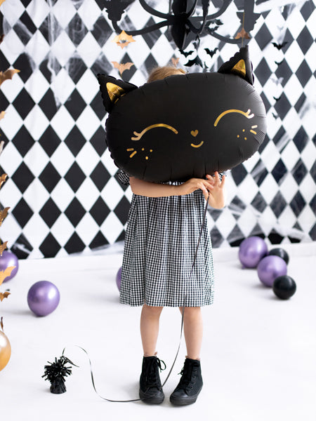 Folija balons Kaķis, 48x36cm, melns (Foil Balloon Cat, black)