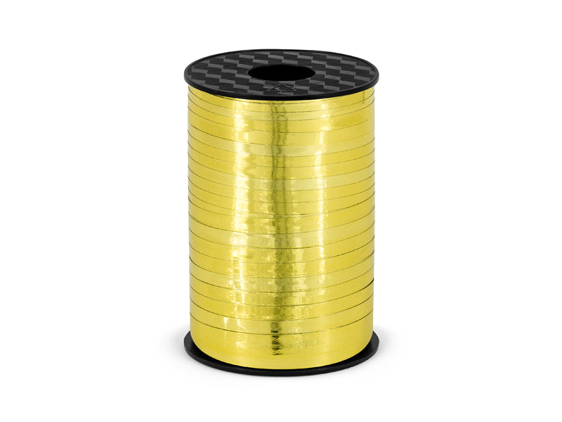 Plastmasas lente, zelts, 5mm/225m (Plastic ribbon, gold, 5mm/225m)