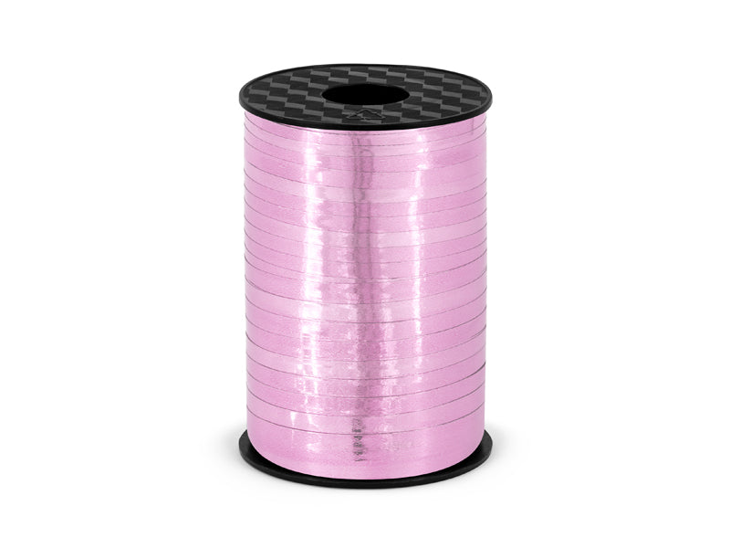 Plastmasas lente, rozā, 5mm/225m (Plastic ribbon, pink, 5mm/225m)