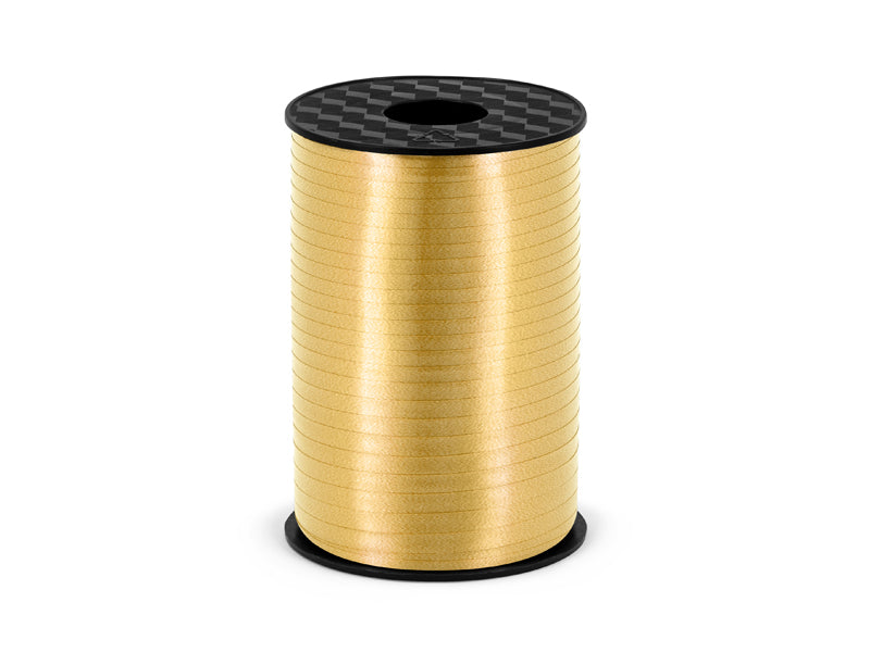 Plastmasas lente, zelts, 5mm/225m (Plastic ribbon, gold, 5mm/225m)