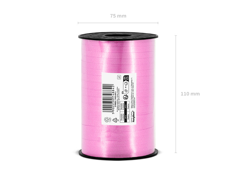 Plastmasas lente, light rozā, 5mm/225m (Plastic ribbon, light pink, 5mm/225m)