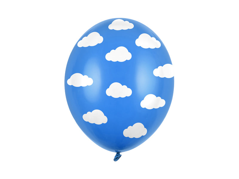 Baloni 30cm, Clouds, Pastel Cornflower zils (Balloons, Clouds, Pastel Cornflower Blue)