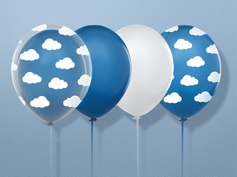 Baloni 30cm, Clouds, Pastel Cornflower zils (Balloons, Clouds, Pastel Cornflower Blue)