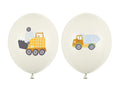 Baloni 30 cm, Construction vehicles, dažādas krāsas (Balloons, Construction vehicles, mix)