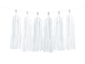 Taseļu virtene, balts (Tassel garland, white)