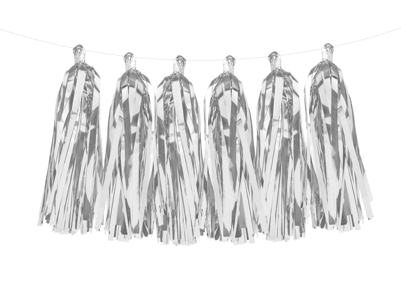 Taseļu virtene, sudrabs (Tassel garland, silver)