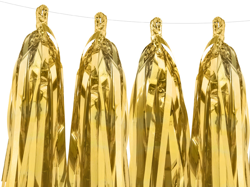 Taseļu virtene, zelts (Tassel garland, gold)