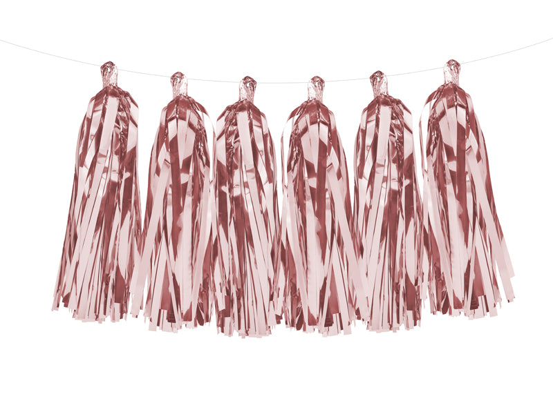 Taseļu virtene, rose zelts (Tassel garland, rose gold)