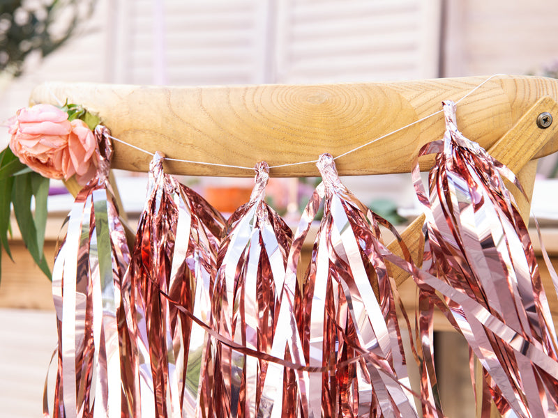 Taseļu virtene, rose zelts (Tassel garland, rose gold)