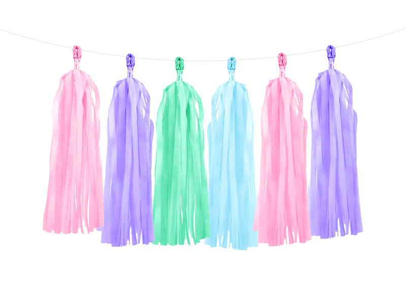 Taseļu virtene, dažādas krāsas (Tassel garland, mix)